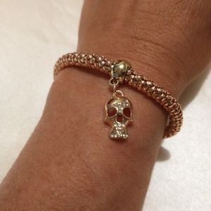 Rose Gold Sugar Skull Bracelet!
